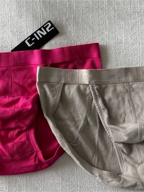 Cin2 Briefs 2-Pack in Hot Pink and Taupe